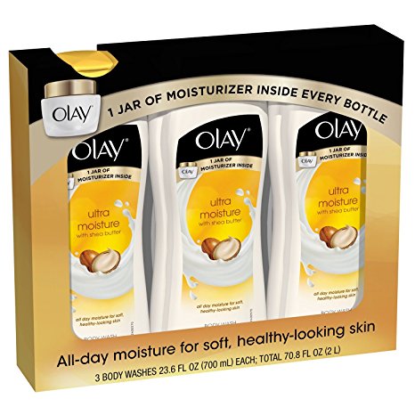 Olay Ultra Moisture Body Wash with SHEA BUTTER 3 PACK 23.6 OZ TOTAL 70.8 FL OZ