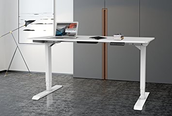 AIMEZO 50.8"H   71"W Adjustable Desk Frame Dual Motor Electric Stand Up Desk Standing Desk Base Ergonomic WorkStation Home Office