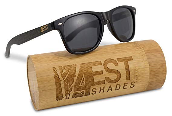 Bamboo Sunglasses - 100% Polarized Wood Shades for Men & Women from the "50/50" Collection