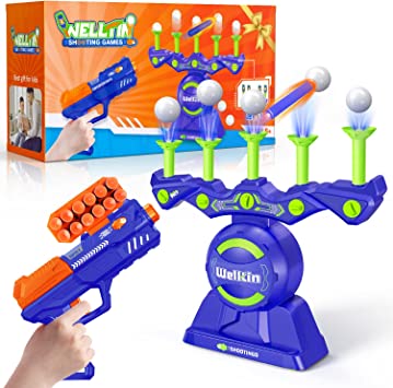 Welltin Hover Shooting Targets Games Toys for 6 7 8 9 10 11 12 Year Old Boy Kids, Auto Reset Knock Down Nerf Target with Foam Dart Toy Gun Christmas Xmas Birthday Gifts for Kids & Boys