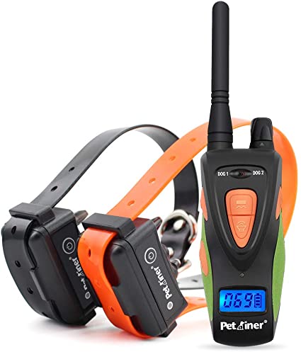 Petrainer 617A Dog Training Collar with Remote Waterproof and Rechargerable Electric Collar with Beep Vibrating for Dogs,1000ft/ 330yards Range