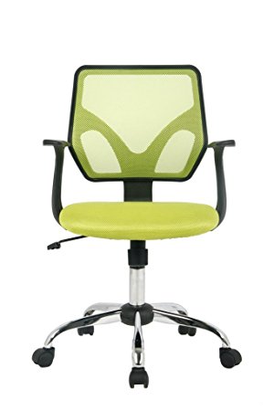 VIVA Mid-Back Mesh Office Chair, Black/Green (Viva2319F)
