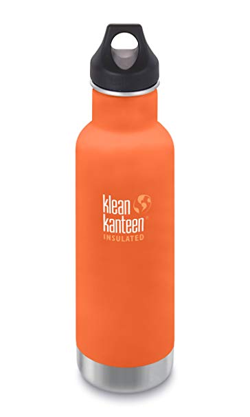 Klean Kanteen Classic Stainless Steel Water Bottle with Klean Coat, Double Wall Vacuum Insulated and Leak Proof Loop Cap (NEW 2018)