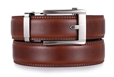 Marino Ratchet Click Belts for Men - Mens Comfort Genuine Leather Dress Belt - Automatic Buckle