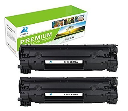 Aztech 2 Pack Toner Cartridge Replaces HP 78A CE278A Black,2100 Pages Yield, Used for P1560 P1566 P1600 P1606 M1536