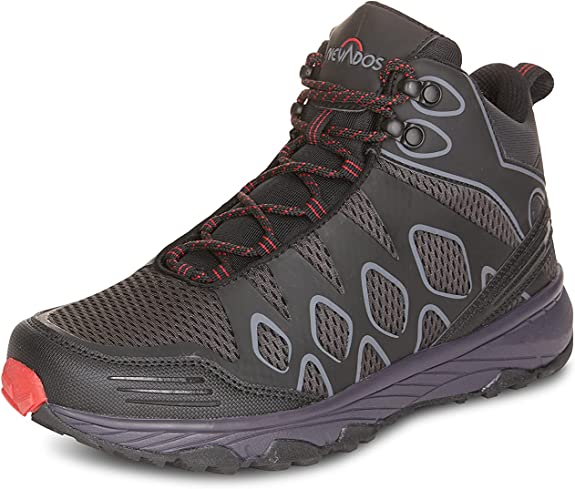 Nevados Vinny Mens Mid Waterproof Hiking Boots | Multi-Terrain Lugs, Comfortable & Ventilated Design Traction Outsole with Cushioned Footbed