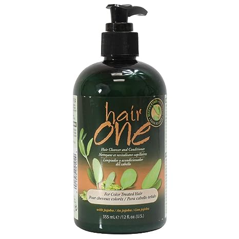 Hair One Hair Cleanser and Conditioner with Jojoba for Color-Treated Hair 12 ounce (3-Pack)