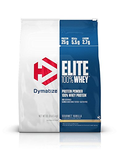 Dymatize Elite 100% Whey Protein, Gourmet Vanilla, 10 lbs