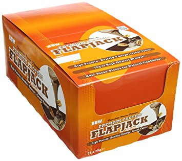Bodybuilding Warehouse Chocolate Pecan Premium Protein Flapjack - Pack of 24 Bars