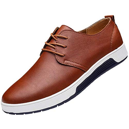 Timyy Men's Casual Oxford Shoes Lace-up Flat Fashion Sneakers