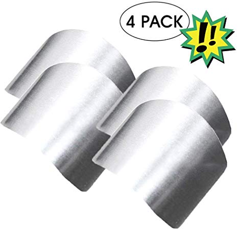 ZOCONE 4 PCs Finger Guard For Cutting Kitchen Tool Finger Guard Stainless Steel Finger Protector Avoid Hurting When Slicing and Dicing Kitchen Safe Chop Cut Tool (PH0088-4)