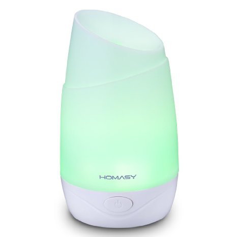 Homasy 100ML Essential Oil Diffuser Humidifier with Lionizer Color Changing Light Auto Shut-off for Home Bedroom Office