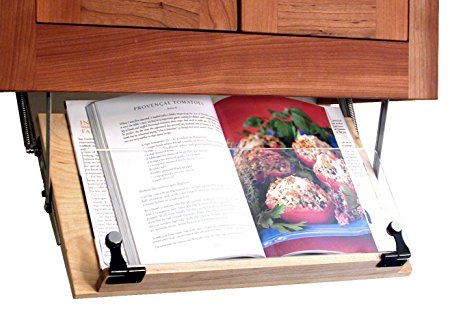 Under Cabinet Mounted Cookbook Holder - Wood - Made in the USA