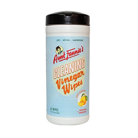 Aunt Fannie's Cleaning Vinegar Wipes, Sweet Mandarin, 35 Count