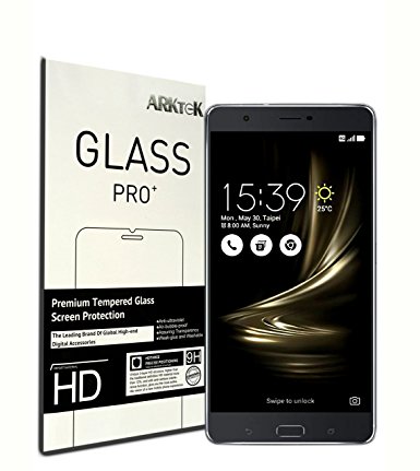 [2-Pack] ZenFone 3 Screen Protector, ARKTeK® 0.26mm Super Thin 2.5D Rounded Edges Premium Tempered Glass Screen Protector for 5.5” Asus ZenFone 3