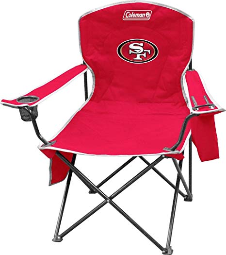 Coleman NFL Cooler Quad Folding Tailgating & Camping Chair with Built in Cooler and Carrying Case (All Team Options)