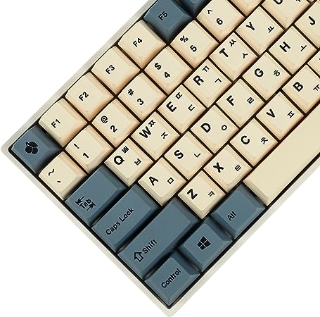 145 Apricot Yellow Korean Dye-Sub Mac Keycaps Thick PBT Cherry Profile Key caps for TKL 61 64 68 75 87 96 104 108 GMMK MX Mechanical Keyboard