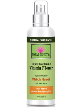 100 Natural Witch Hazel Vitamin C Toner for Face By Joyal Beauty Best Alcohol-free Organic Toner for All Skin Types Including Acne-prone Skin With Neroli Sage Glycolic Acid Cranberry Aloe Vera