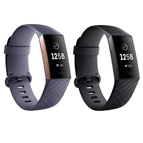 Fitbit Charge 3, Rose Gold/Blue Grey Charge 3, Graphite/Black