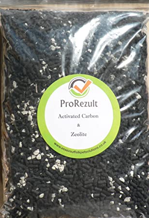 PROREZULT 1 Kg Activated Carbon and Zeolite Filter Media Mix for Aquarium and Pond Filters. Clean Clear Water and Amonia Remover
