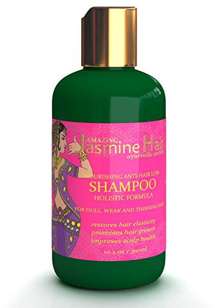Amazing Jasmine Hair Nourishing Anti-Hair Loss Shampoo Holistic Formula For Weak Dull And Thinning Hair 10.2 Oz / 300 ml