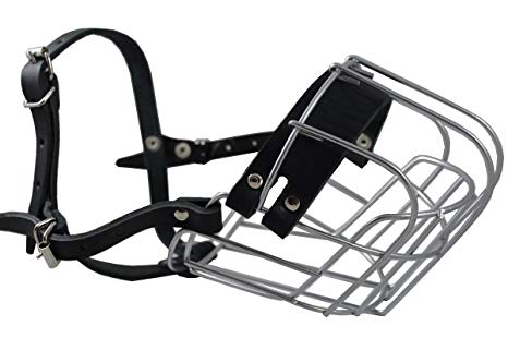 Dogs My Love Metal Wire Basket Dog Muzzle Rottweiler. Circumference 15", Length 4.75"