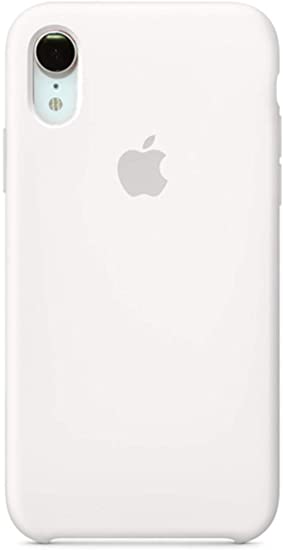 iPhone XR Silicone Case, 6.1 inch Soft Liquid Silicone Case with Soft Microfiber Cloth Lining Cushion (White)