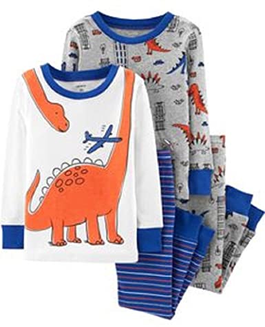 Carter's 4-Piece Dinosaur Snug Fit Cotton PJs, 12 Months