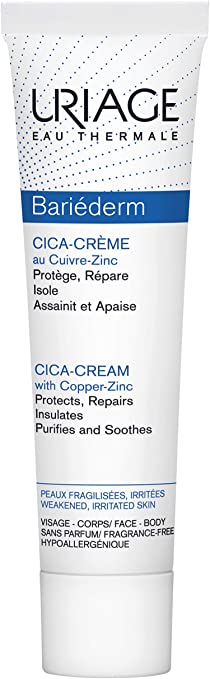 Uriage Bariederm Repairing Cica-Cream with Cu-Zn Repairs Soothes, 40 ml