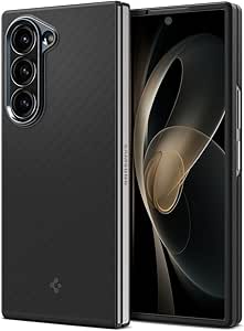 Spigen Air Skin Aramid Hülle Kompatibel mit Samsung Galaxy Z Fold 6 -Schwarz [1500D Aramidfaser]