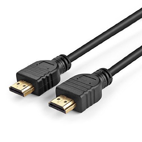 TNP High Speed HDMI Cable 25 FT Black - HDMI A Male to A Male Connector Cord Wire Supports 1080P For HD TV Projector Gaming PS4 PS3 Xbox One 360 Apple TV Fire TV