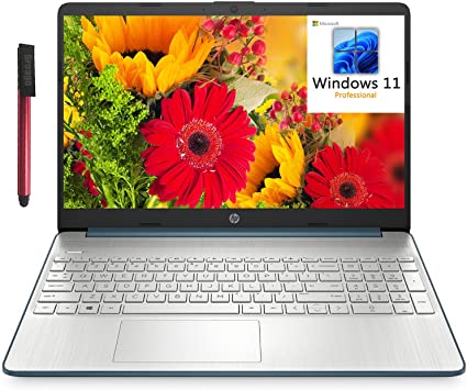 [Windows 11 Pro] HP 15 15.6" FHD Business Laptop, Hexa-Core AMD Ryzen 5 5500U (Beat i5-1135G7), 32GB DDR4 RAM, 1TB PCIe SSD, 802.11AC WiFi, Bluetooth 4.2, Webcam, Type-C, Spruce Blue, 64GB Flash Drive