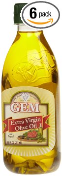 Gem Extra Virgin Olive Oil, 8.5-Ounces Bottles (Pack of 6)