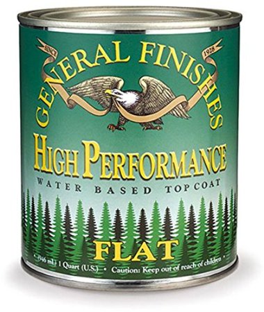 General Finishes Water Based High Performance Polyurethane Top Coat Flat Quart