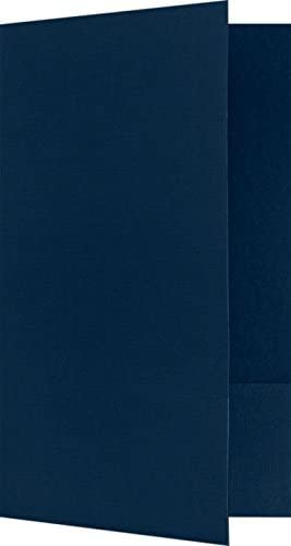 Legal Size Folders - Standard Two Pockets - Blue Linen - Pack of 25 | Perfect for Holding Legal Size 8 1/2" x 14" Paper and documents | LF-118-DDBLU100-25