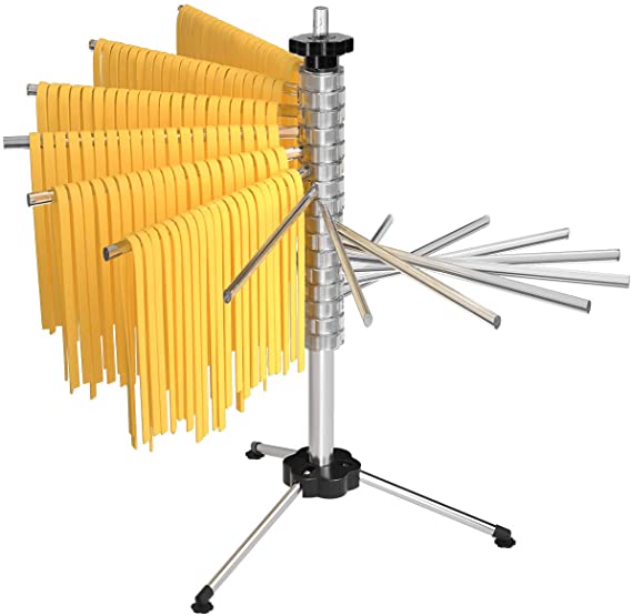 X Home Pasta Drying Rack, Collapsible Pasta Drying Rack with 16 Suspension Rods to Dry 4.5 Pounds of Homemade Pasta Spaghetti Noodle