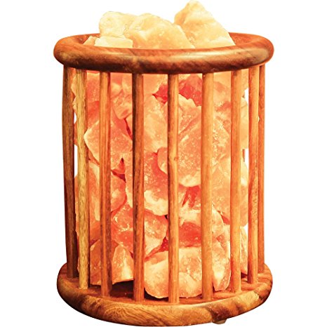 Pure Himalayan Salt Works 308472 UL Wood Basket/Salt Chunks
