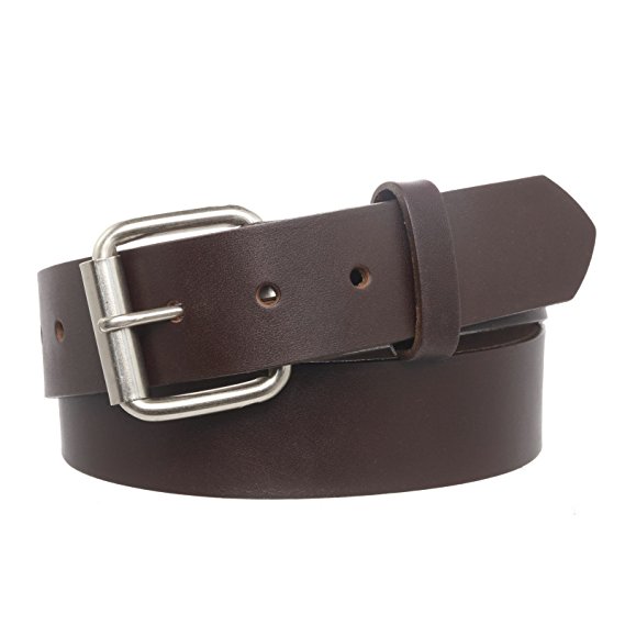 Men's Full Grain Leather Belt With Snap Off Buckle - Made in USA