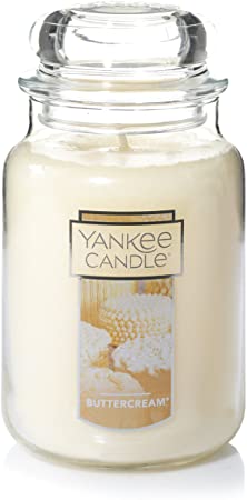 Yankee Candle Buttercream Scented Cream|Premium Paraffin Grade Candle Wax with up to 150 Hour Burn Time, Large Jar