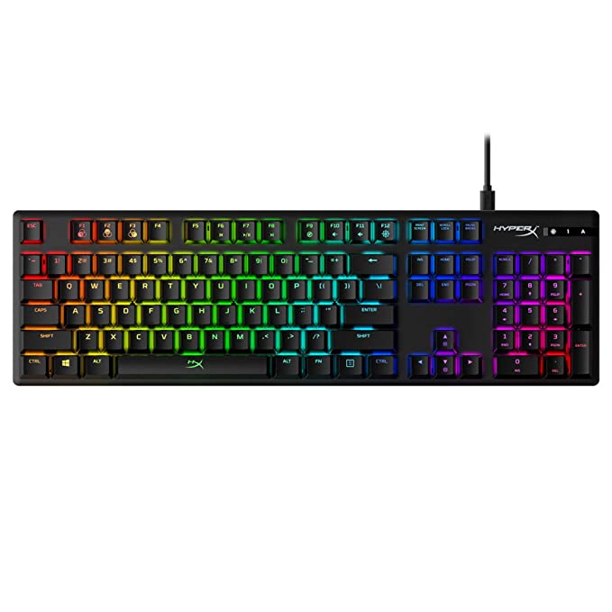 HyperX Alloy Origins - Mechanical Gaming Keyboard - Software-Controlled Light & Macro Customization - Compact Form Factor - Tactile Switch - HyperX Aqua - RGB LED Backlit (HX-KB6AQX-US)