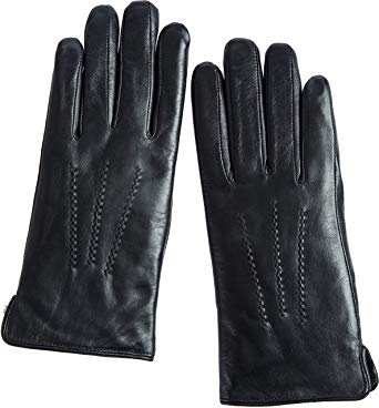 Women's Willow Rabbit Fur-Lined Lambskin Leather Gloves