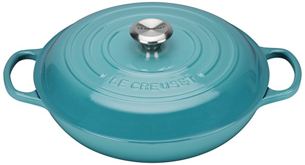 Le Creuset Signature Cast Iron Shallow Casserole, 30 cm - Teal