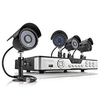 Zmodo PKD-DK4216-500GB H264 Internet and 3G Phone Accessible 4-Channel DVR with 4 Night Vision Cameras and 500 GB HD