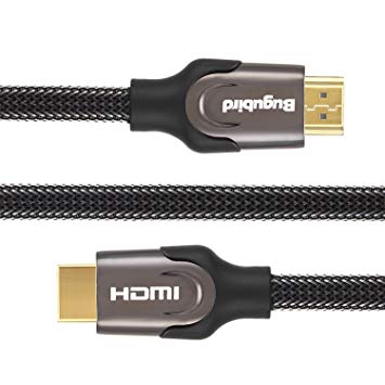 Bugubird HDMI Cable 60 Feet (18.3 Meters) - Ultra HD & High Speed HDMI 2.0a 24AWG CL3 Support 4K @60Hz 18Gbps 3D 2160p 1440p 1080p Ethernet and ARC - Nylon Braided Cord
