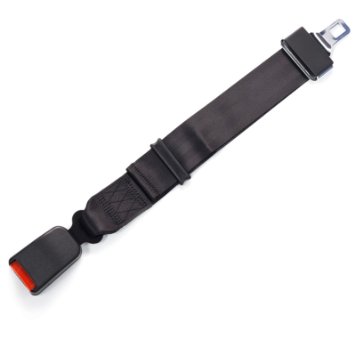 Adjustable 11-26" Car Seat Belt Extender - Black - Type A - E4 SAFETY CERTIFIED