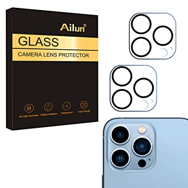 Ailun Camera Lens Protector for iPhone 13 Pro 6.1" ＆ iPhone 13 Pro Max 6.7",Tempered Glass,9H Hardness,Ultra HD,Anti-Scratch,Case Friendly [Does not Affect Night Shots]