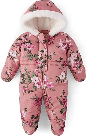 The Children's Place Unisex-Baby And Newborn Fleece Hoodie Zip-front Snowsuit Bunting