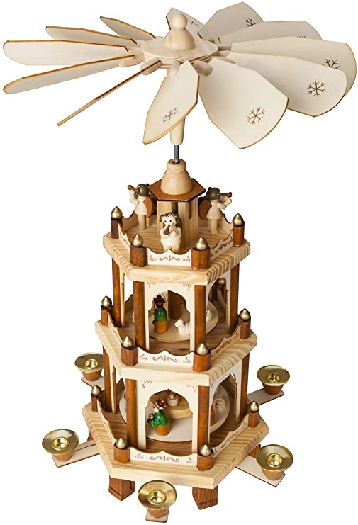 Brubaker Wooden Christmas Pyramid, 3 Levels, Height: 45 cm