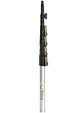 DocaPole 6 - 24 foot Extension Pole – Multi-Purpose Telescopic Pole for Window Cleaning, Gutter Cleaning, Hanging Christmas Lights – Bulb Changer and Paint Roller Telescoping Pole