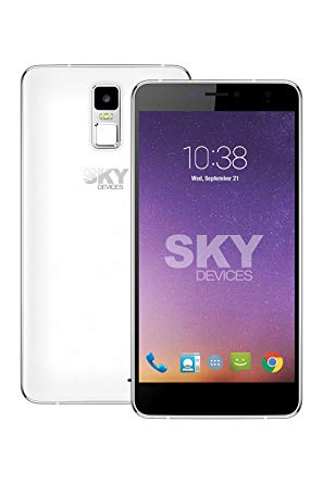 SKY Devices - Platinum 6.0 Plus, Android Unlocked Smartphone, 8MP/5MP Cameras, 8GB Storage, 1GB RAM - Silver